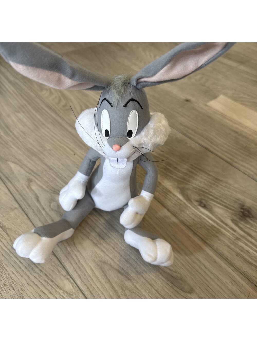 Vintage Looney Tunes Bugs Bunny Plush Toy 11 inch Tall Posable Ears